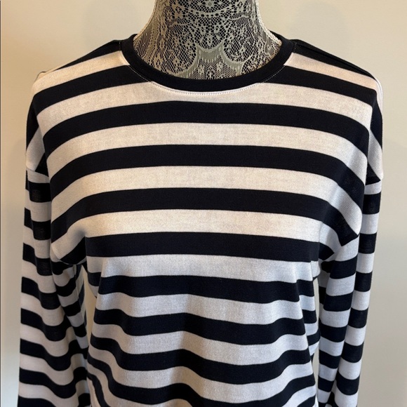 Madewell Striped Long Sleeve Crew Neck Pullover Sweater Top Small - Picture 11 of 13